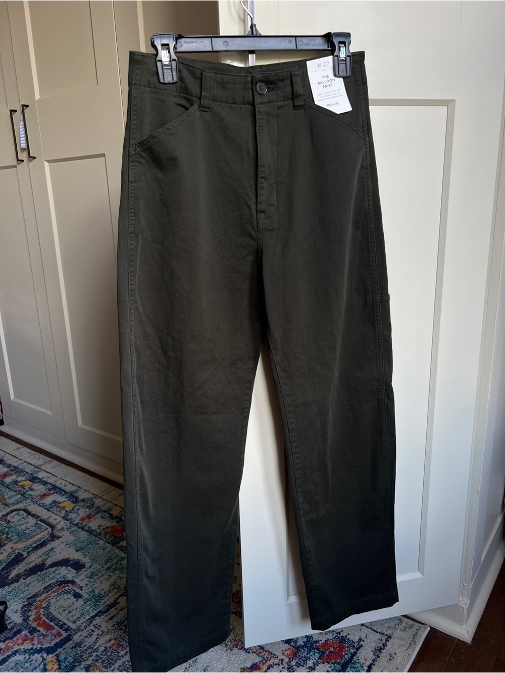 Madewell Olive Green Straight/balloon Leg Pants
